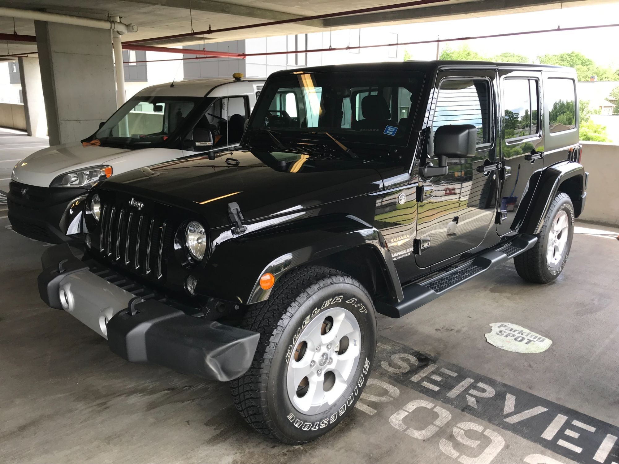 Sparkling clean Jeep Wrangler Sahara — after Loop service